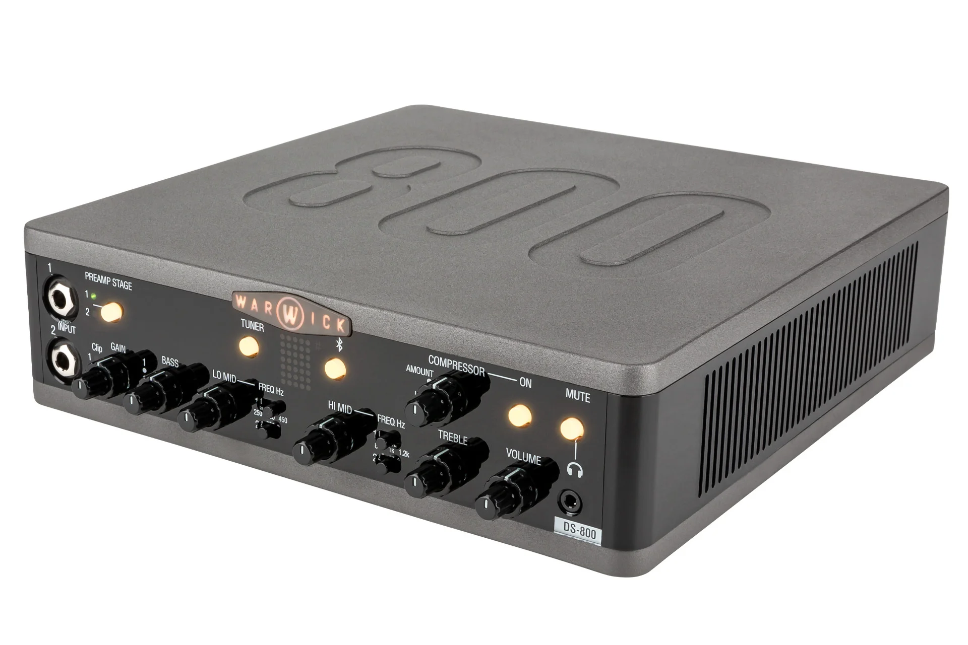Stage Series DS 800 Double Stage Bass Amp Head with USB-Interface, 800 Watt